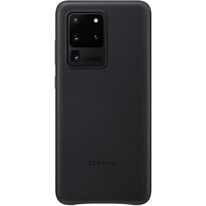Samsung Galaxy S20 Ultra Case, Leather Back Cover - Black
